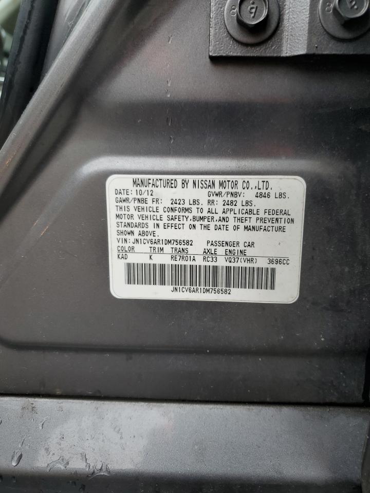 2013 Infiniti G37 VIN: JN1CV6AR1DM756582 Lot: 89852735