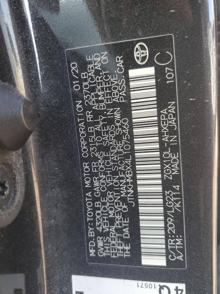 2020 Toyota C-Hr Xle VIN: JTNKHMBX4L1075460 Lot: 84964515