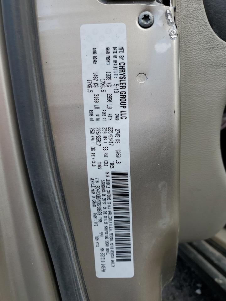 2013 Dodge Grand Caravan Se VIN: 2C4RDGBG4DR768879 Lot: 85868545