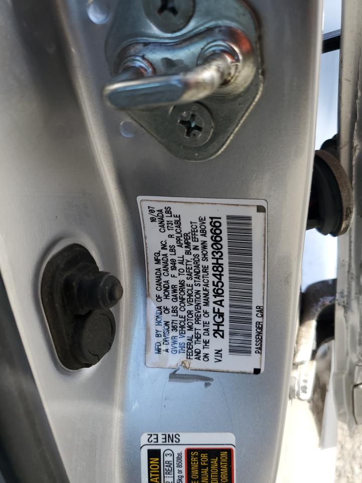 2008 Honda Civic Lx VIN: 2HGFA16548H306661 Lot: 85738715