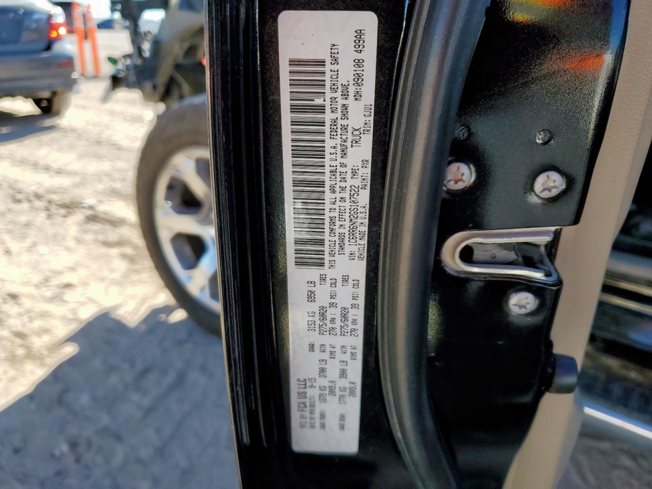 2016 Ram 1500 Laramie VIN: 1C6RR6NM2GS107522 Lot: 90805325