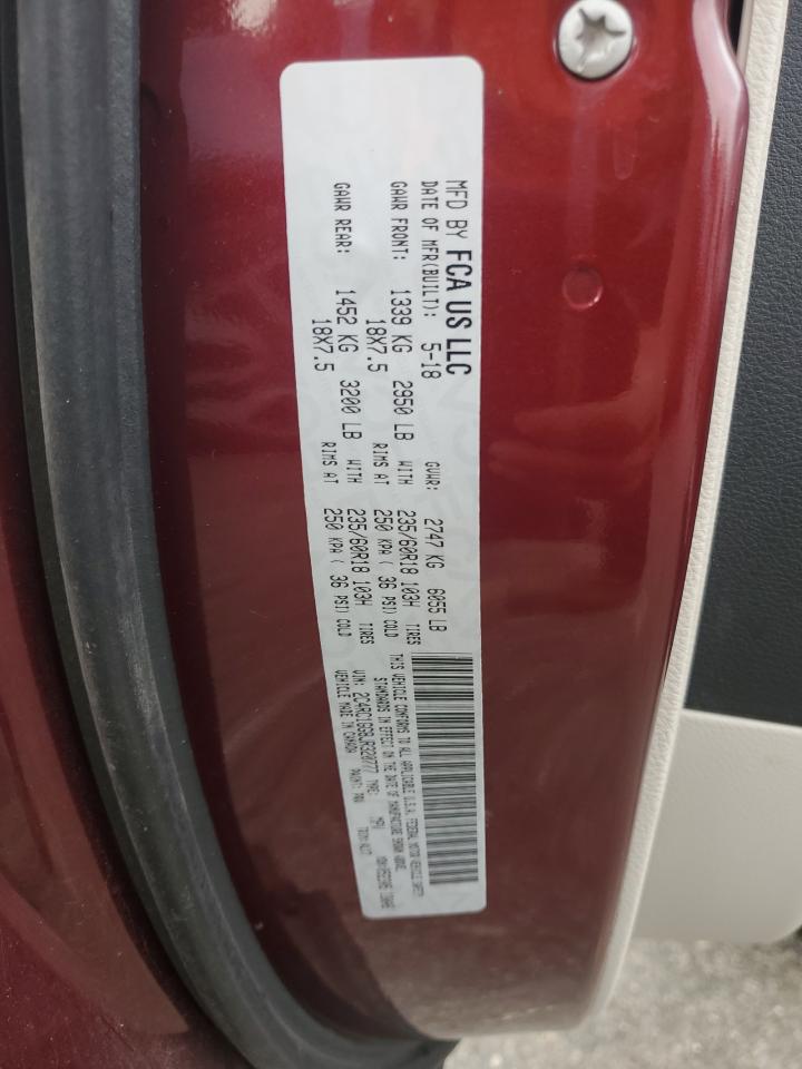 2018 Chrysler Pacifica Limited VIN: 2C4RC1GG8JR320777 Lot: 89904345