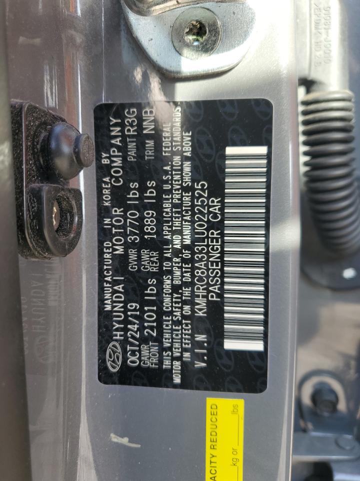 2020 Hyundai Venue Sel VIN: KMHRC8A33LU022525 Lot: 84551535