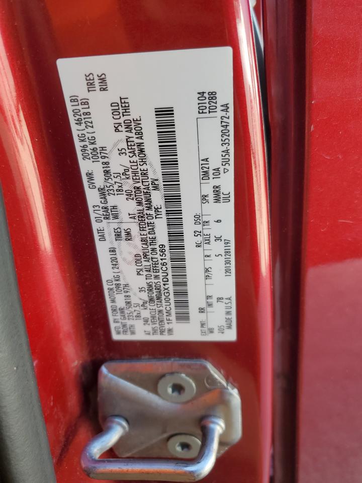 2013 Ford Escape Se VIN: 1FMCU0GX1DUC61569 Lot: 86990455