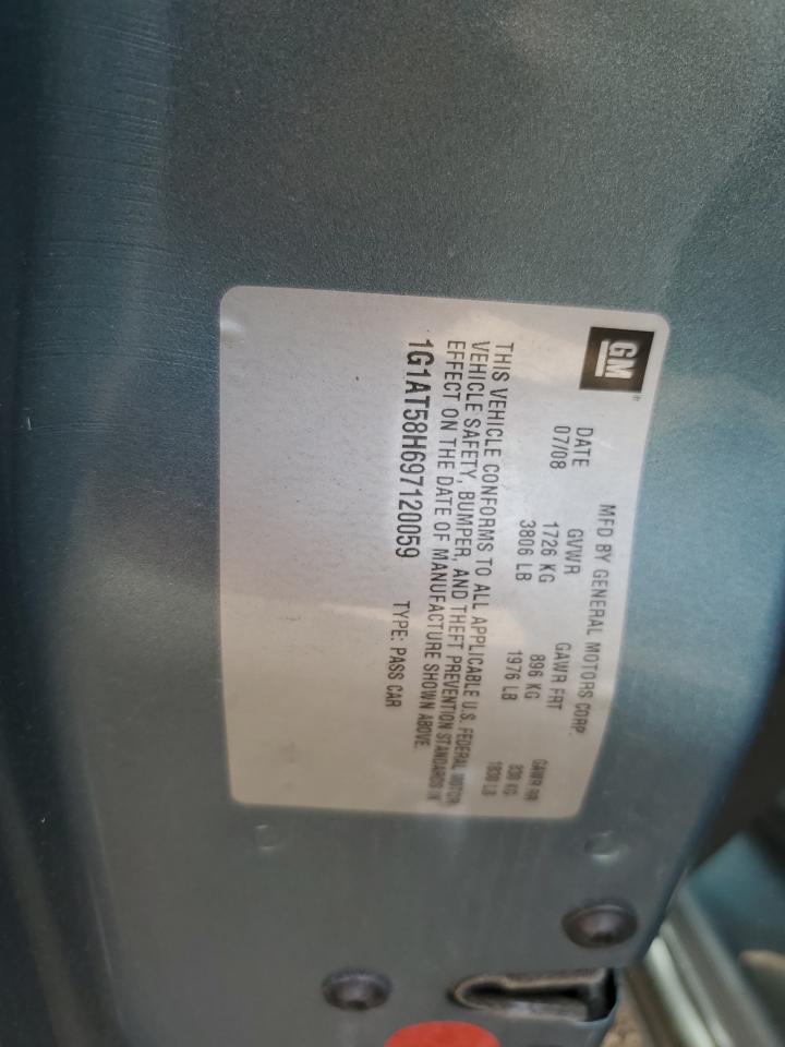 2009 Chevrolet Cobalt Lt VIN: 1G1AT58H697120059 Lot: 80764575