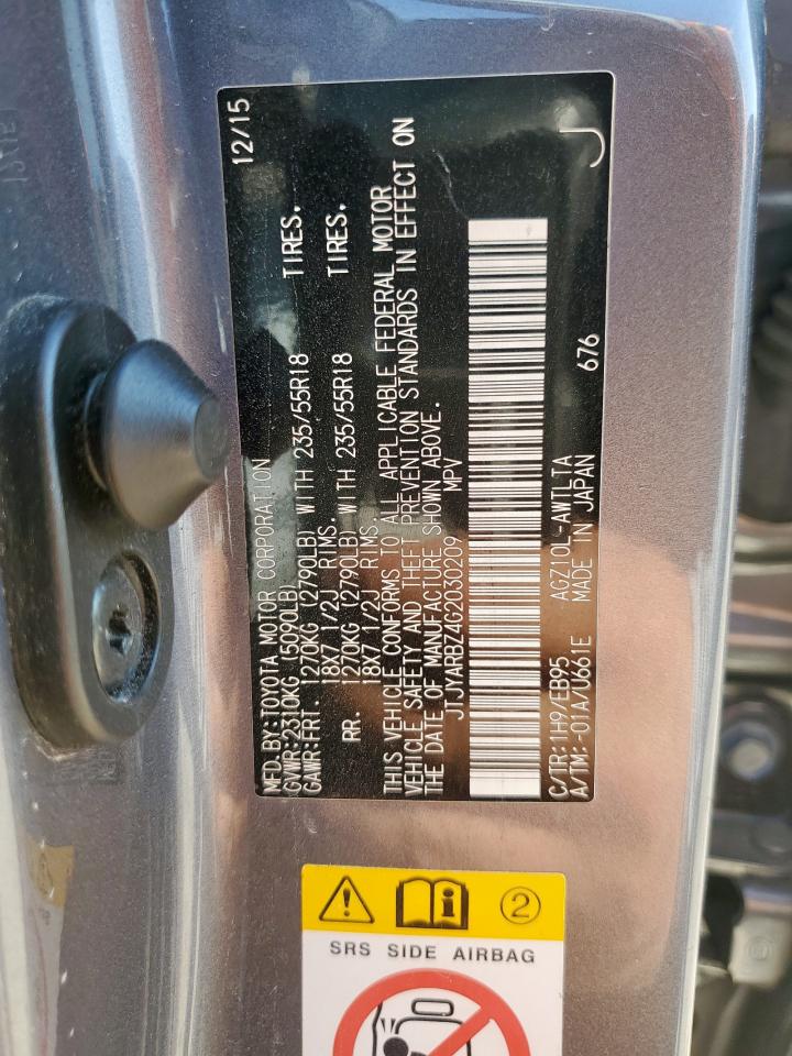 2016 Lexus Nx 200T Base VIN: JTJYARBZ4G2030209 Lot: 85301975