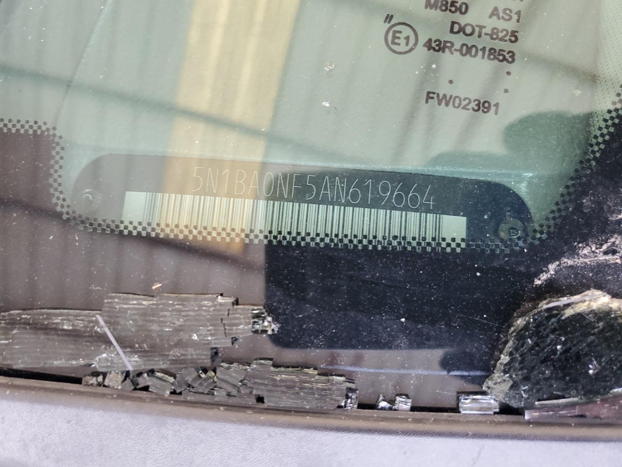 2010 Nissan Armada Platinum VIN: 5N1BA0NF5AN619664 Lot: 85263065