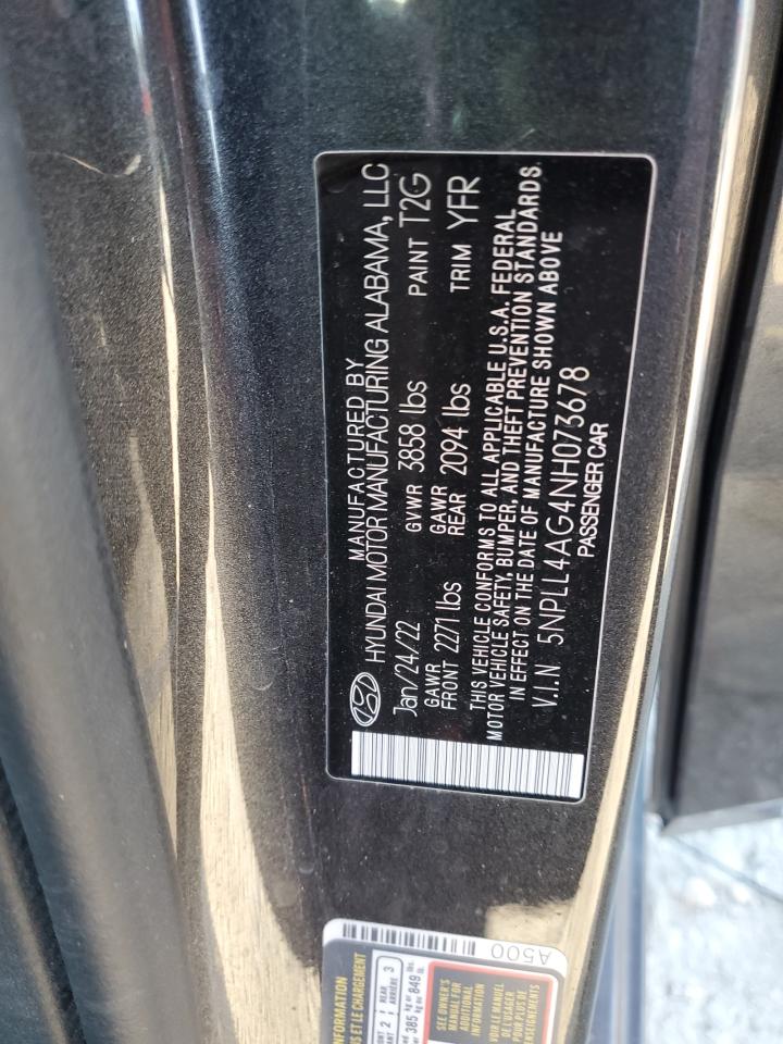 2022 Hyundai Elantra Se VIN: 5NPLL4AG4NH073678 Lot: 82625775