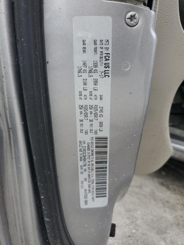 2017 Dodge Grand Caravan Sxt VIN: 2C4RDGCG8HR841790 Lot: 82404315