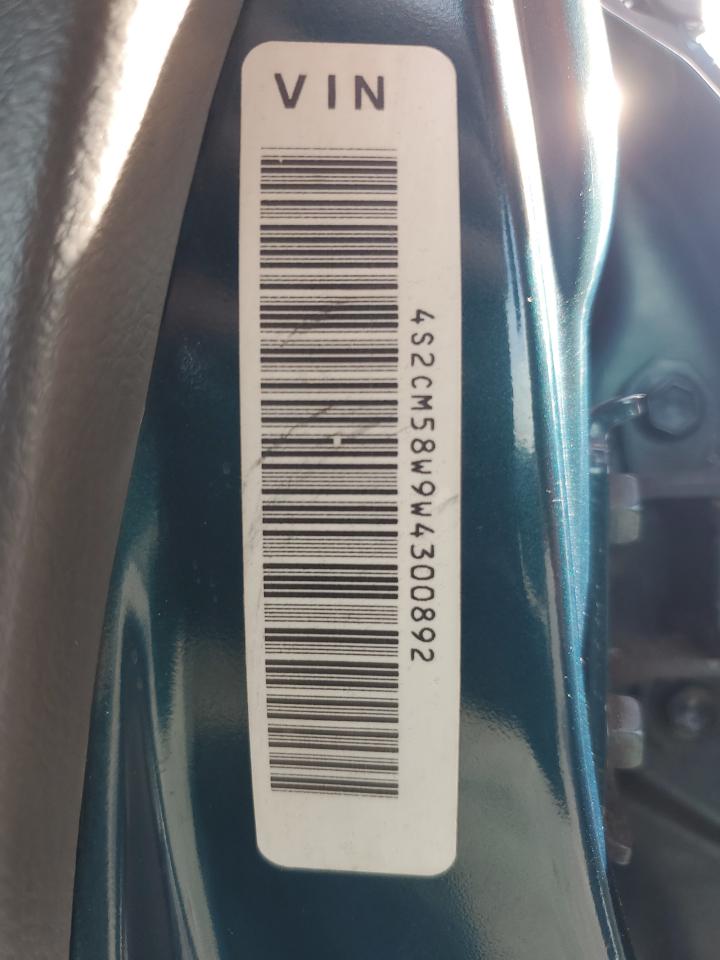 1998 Isuzu Rodeo S VIN: 4S2CM58W9W4300892 Lot: 85744175