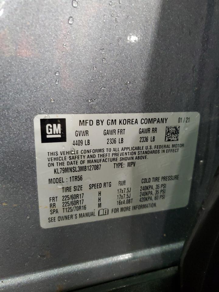 2021 Chevrolet Trailblazer Ls VIN: KL79MNSL3MB127087 Lot: 84624715