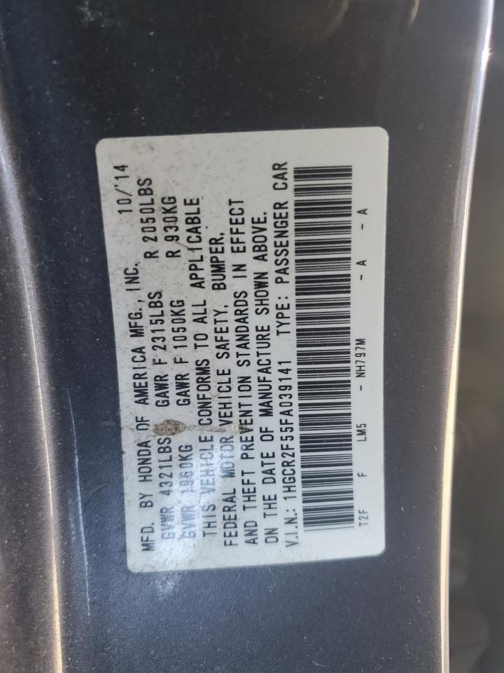 2015 Honda Accord Sport VIN: 1HGCR2F55FA039141 Lot: 86243075