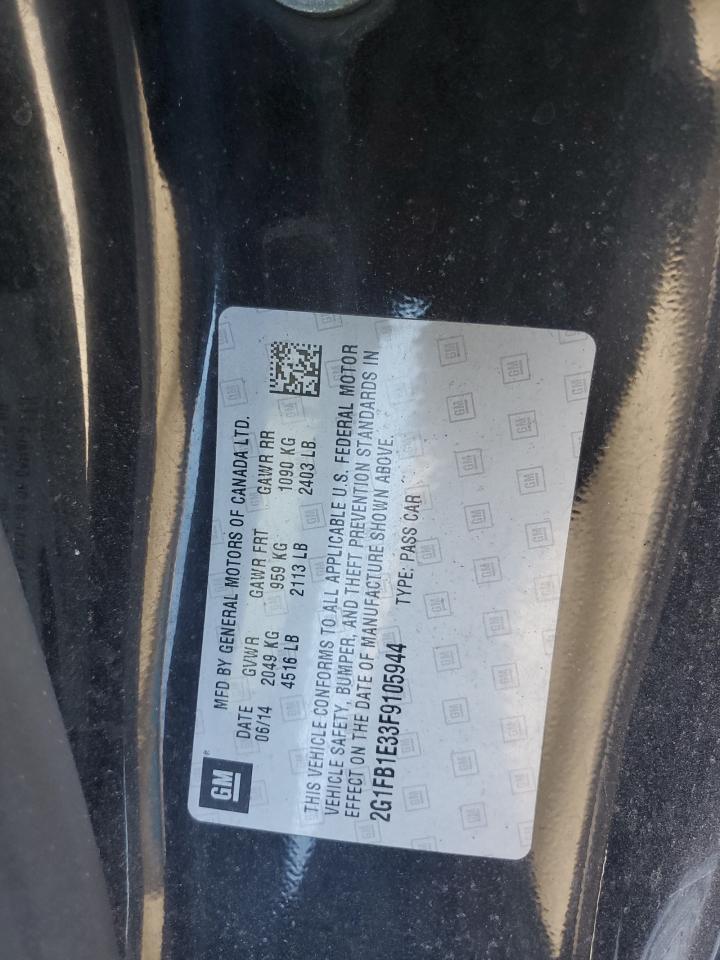 2015 Chevrolet Camaro Ls VIN: 2G1FB1E33F9105944 Lot: 82322875