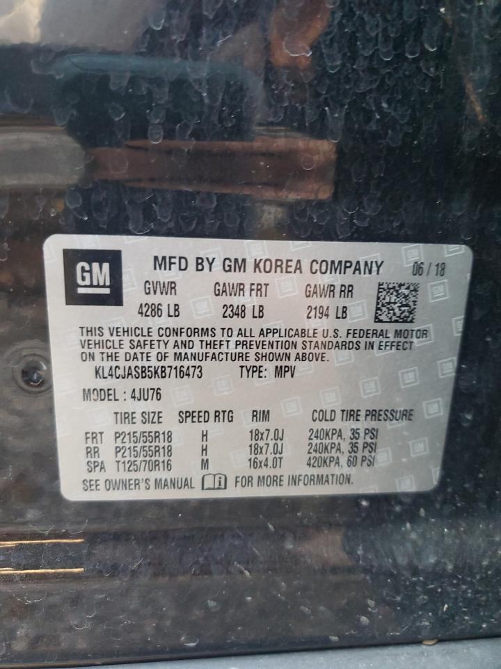 2019 Buick Encore Preferred VIN: KL4CJASB5KB716473 Lot: 84264645