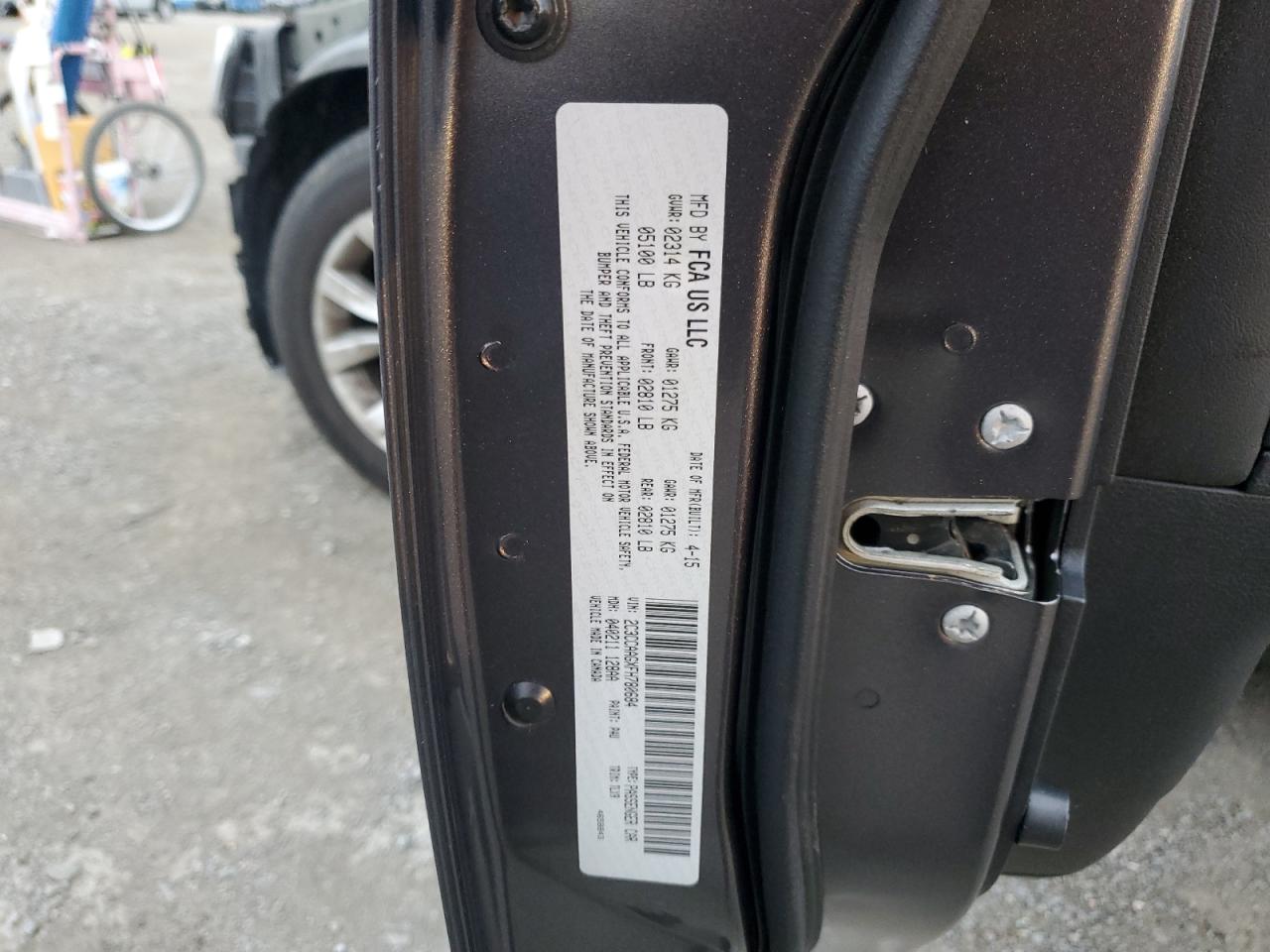 2015 Chrysler 300 Limited VIN: 2C3CCAAGXFH780684 Lot: 90002945