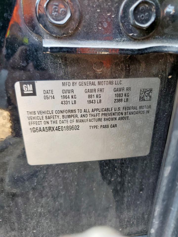 2014 Cadillac Ats VIN: 1G6AA5RX4E0189602 Lot: 82193875