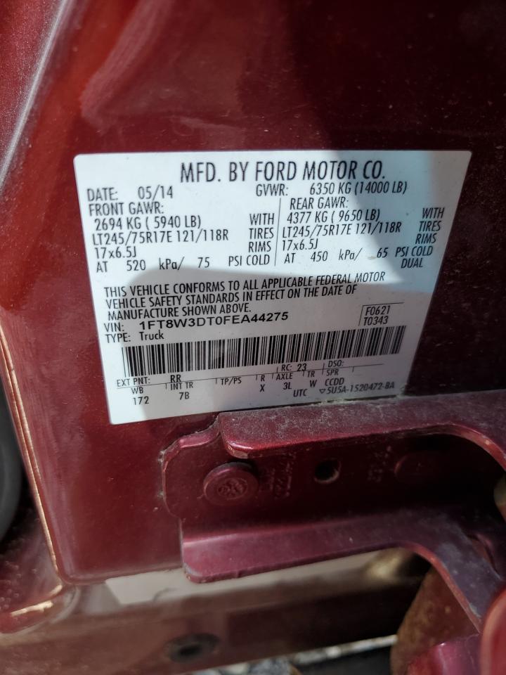 2015 Ford F350 Super Duty VIN: 1FT8W3DT0FEA44275 Lot: 84581665
