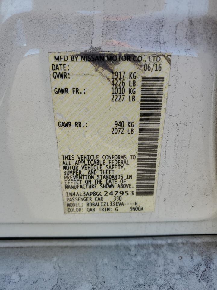 2016 Nissan Altima 2.5 VIN: 1N4AL3AP8GC247953 Lot: 82480355