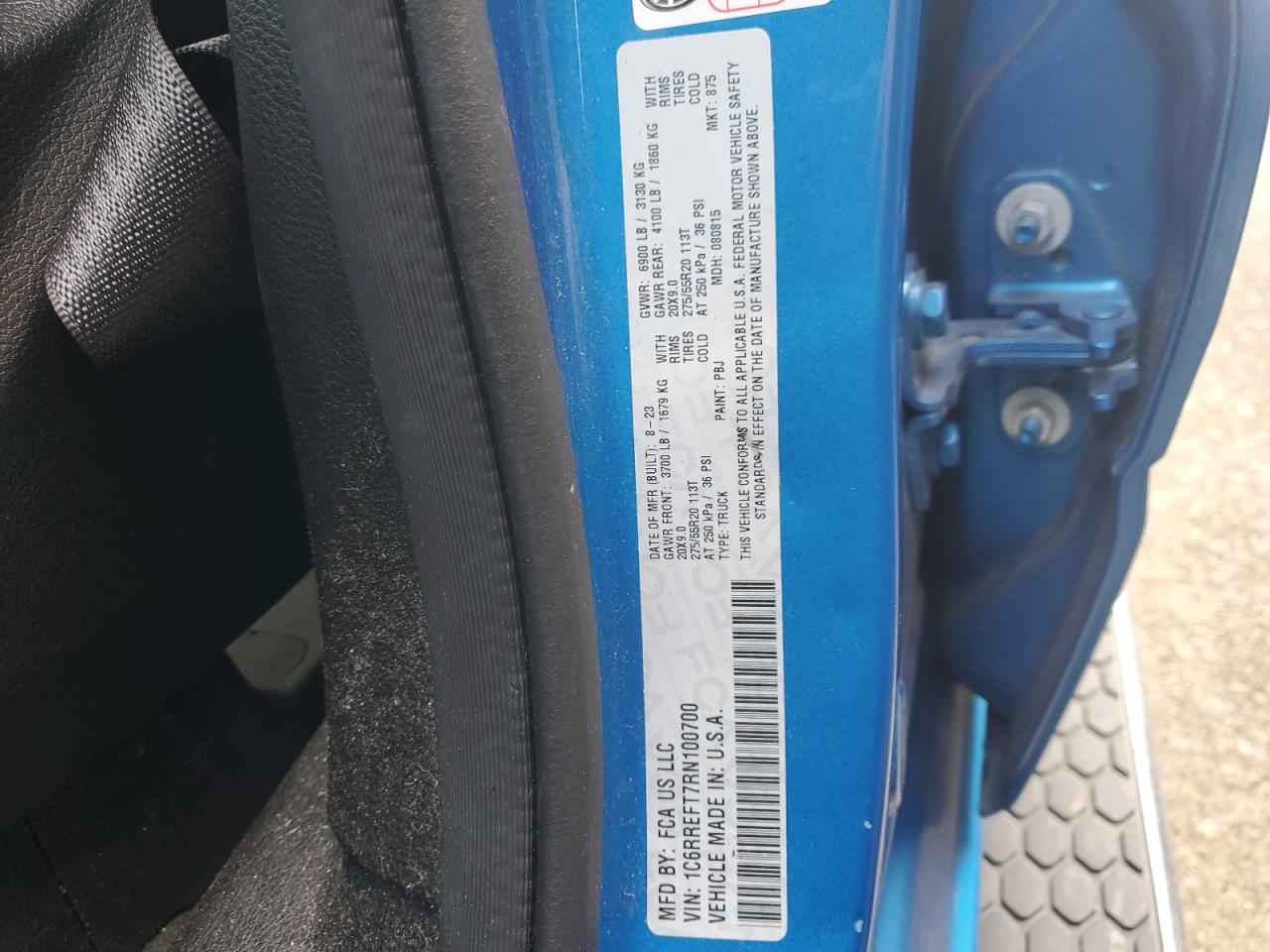 2024 Ram 1500 Big Horn/Lone Star VIN: 1C6RREFT7RN100700 Lot: 84714225