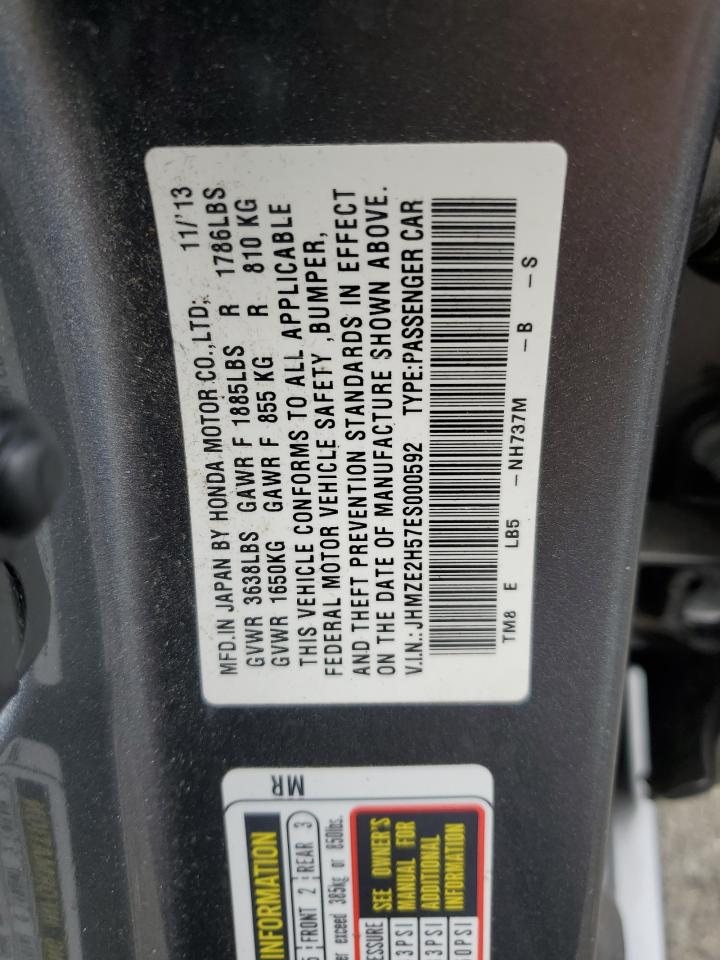 2014 Honda Insight Lx VIN: JHMZE2H57ES000592 Lot: 90048165