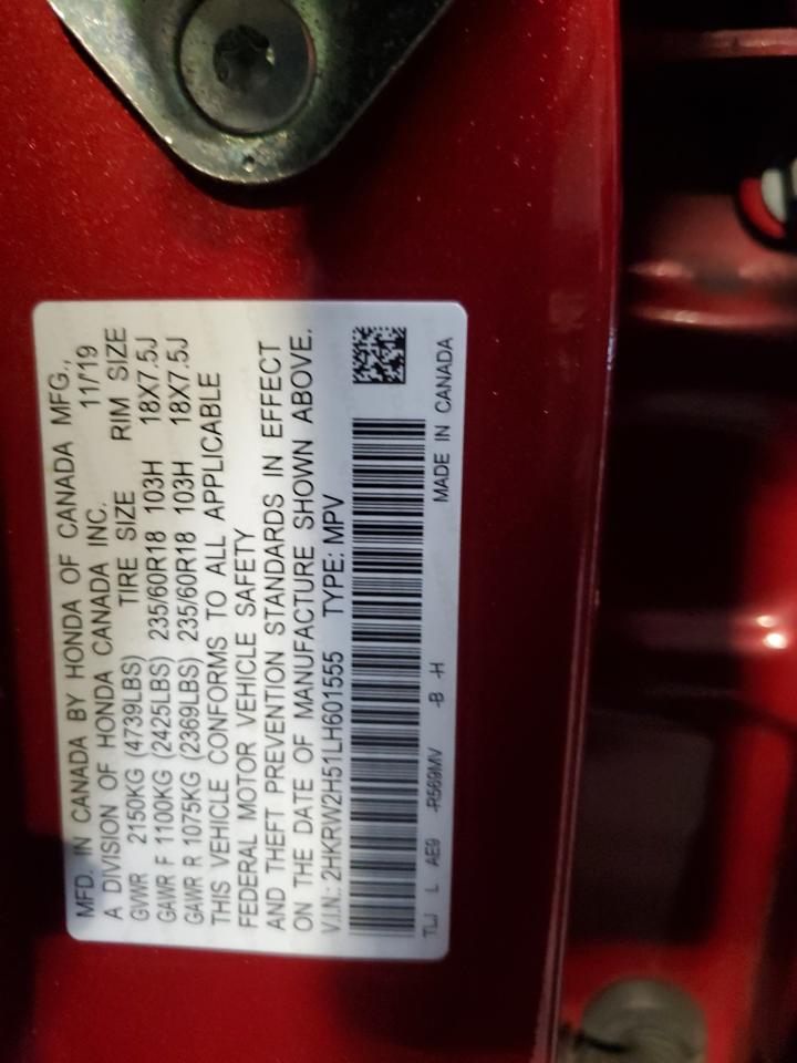2020 Honda Cr-V Ex VIN: 2HKRW2H51LH601555 Lot: 85825395