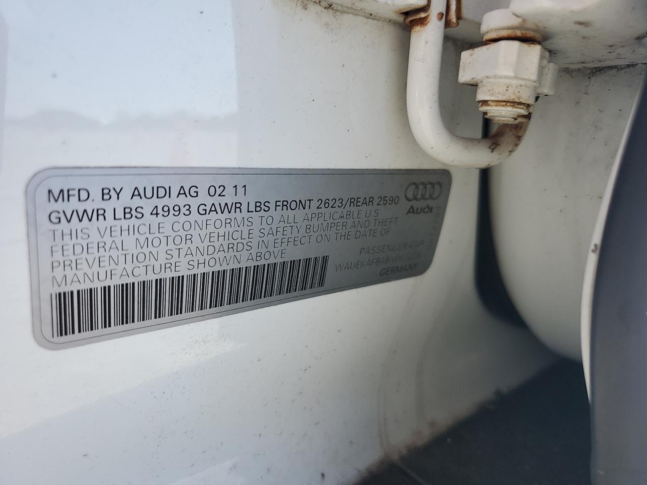 2011 Audi A6 Premium Plus VIN: WAUEKAFB4BN061028 Lot: 82436525