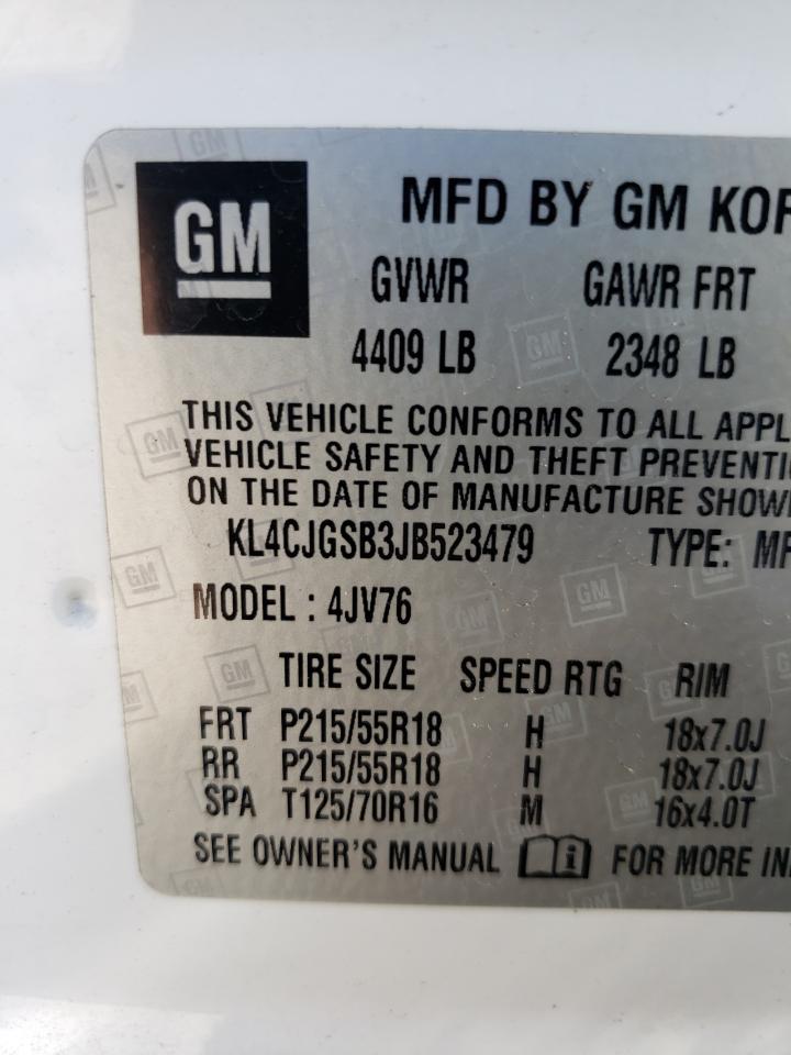 2018 Buick Encore Essence VIN: KL4CJGSB3JB523479 Lot: 85898165