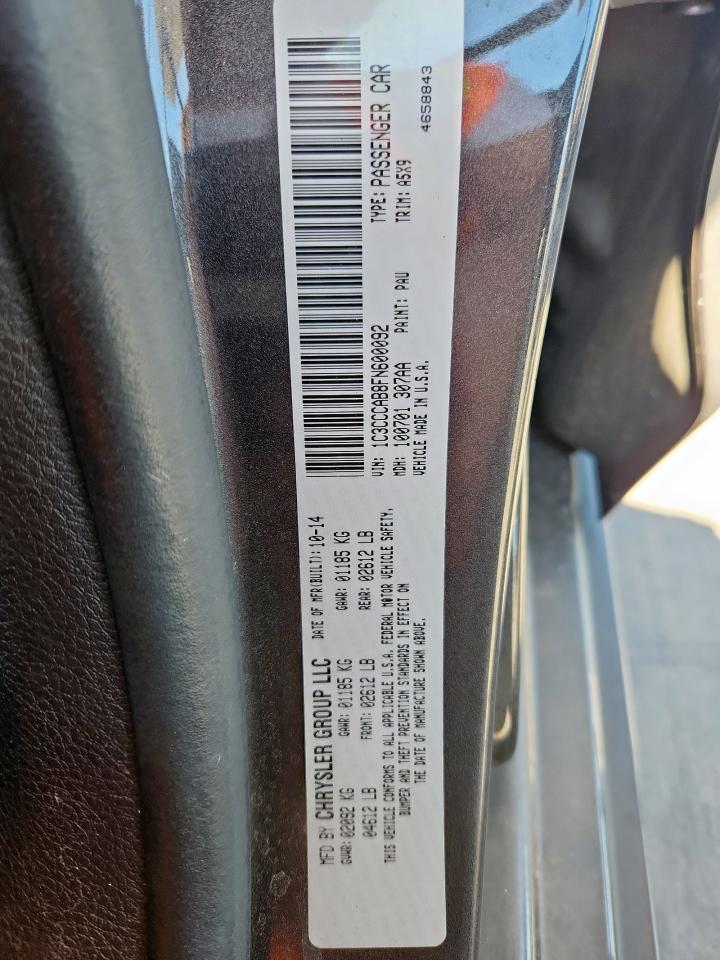 2015 Chrysler 200 Limited VIN: 1C3CCCAB8FN600092 Lot: 85389145