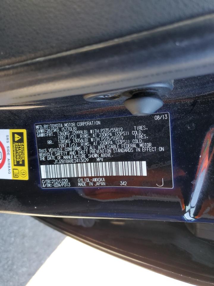 2014 Lexus Rx 450H VIN: JTJZB1BAXE2413629 Lot: 90533435