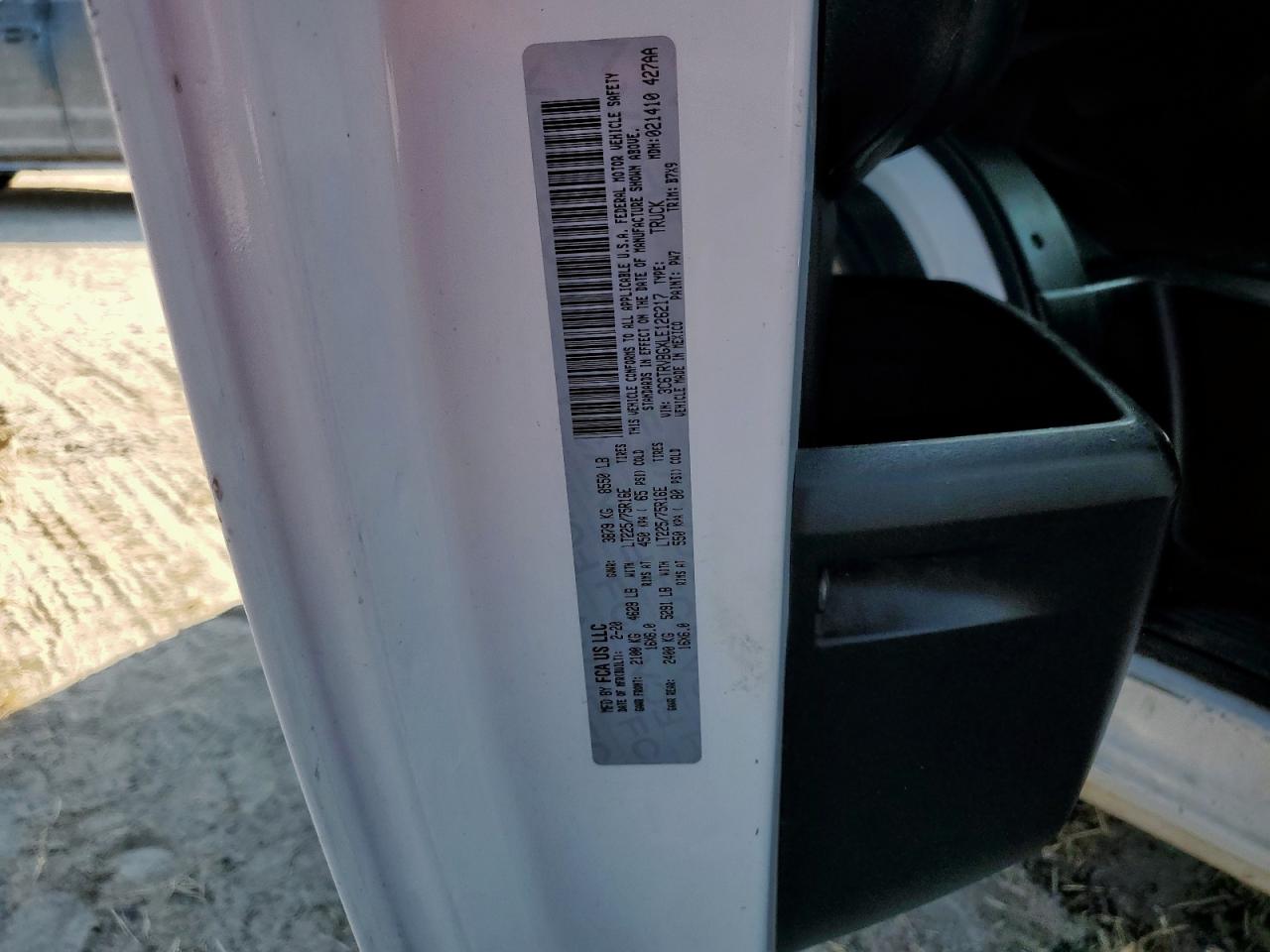 2020 Ram Promaster 1500 1500 High VIN: 3C6TRVBGXLE126217 Lot: 85362795