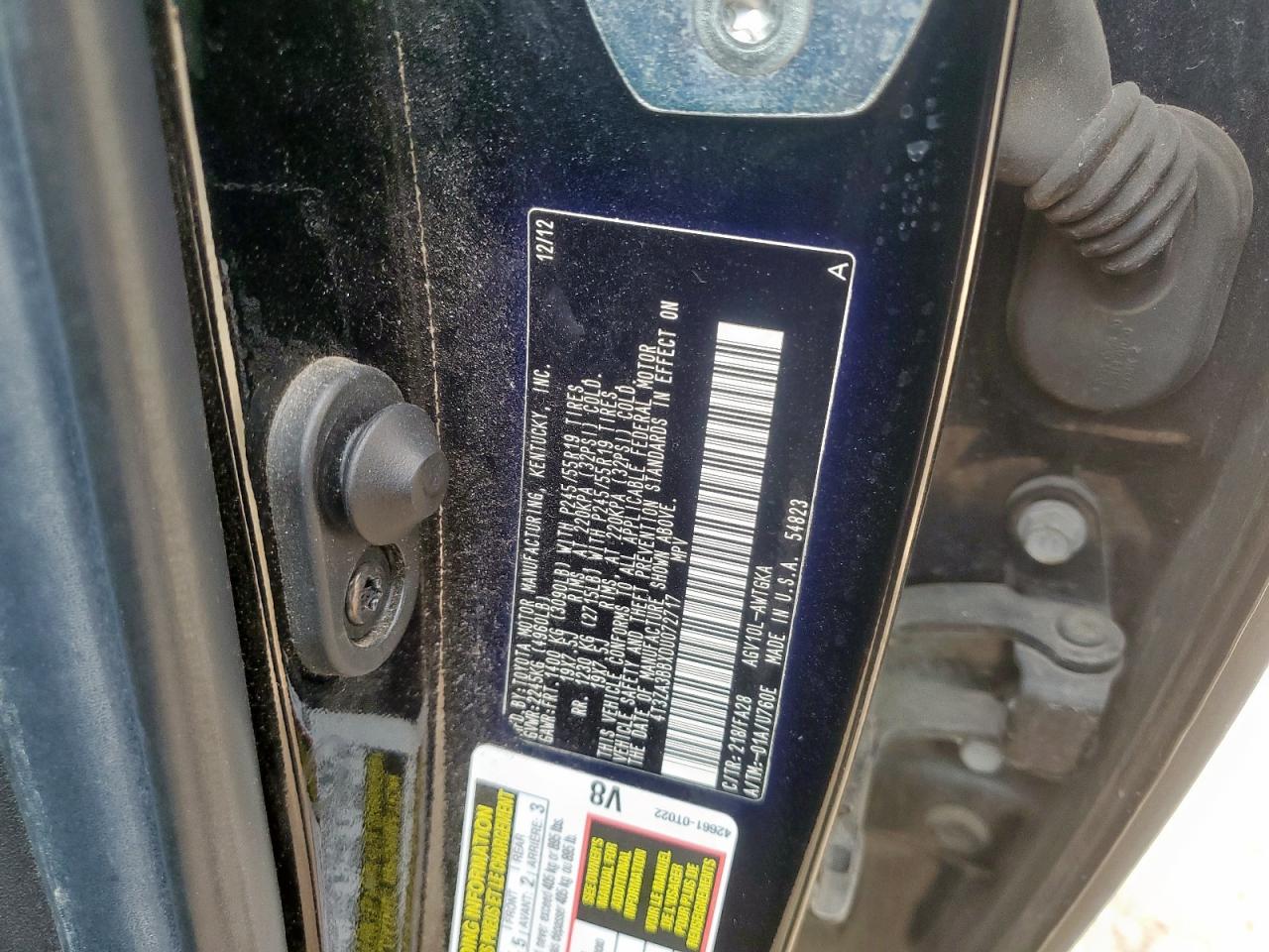 2013 Toyota Venza Le VIN: 4T3ZA3BBXDU072717 Lot: 85577325