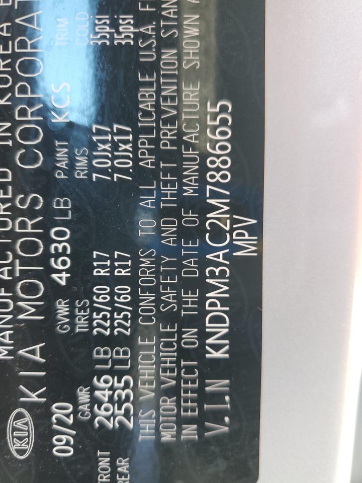 2021 Kia Sportage L VIN: 886655 Lot: 86592335