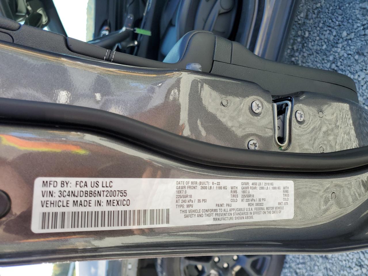 2022 Jeep Compass Latitude VIN: 3C4NJDBB6NT200755 Lot: 86463745