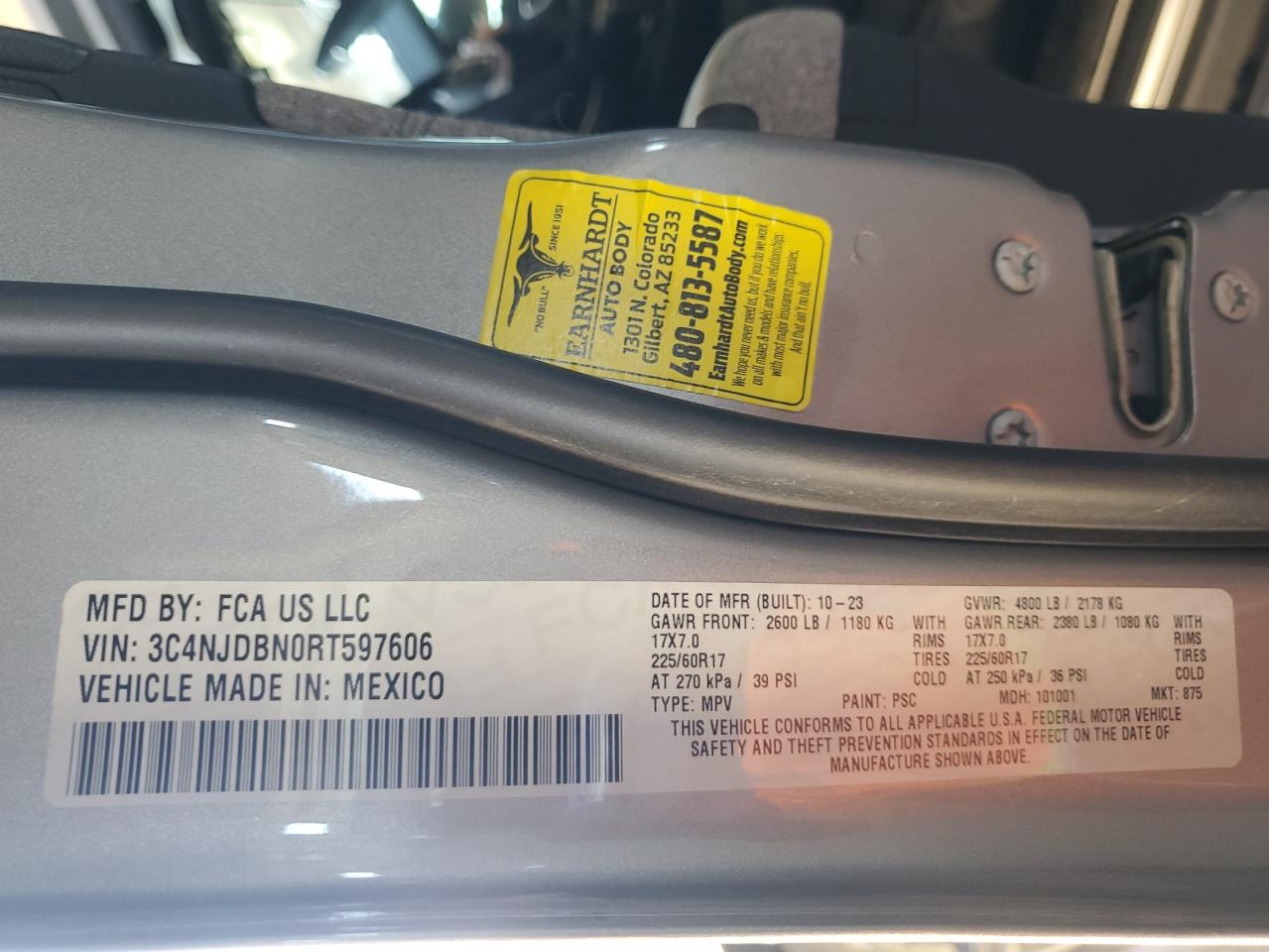 2024 Jeep Compass Latitude VIN: 3C4NJDBN0RT597606 Lot: 90400725