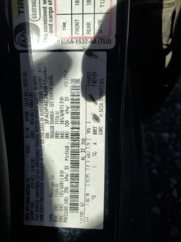 2018 Ford Fiesta Se VIN: 3FADP4EJ4JM103884 Lot: 85332685