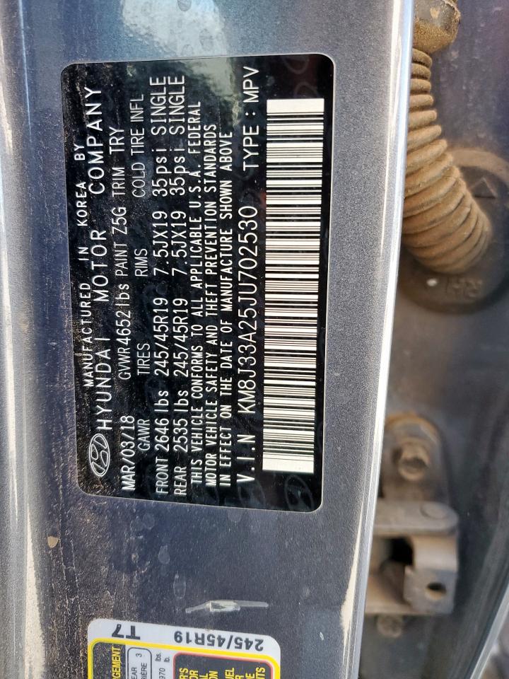 2018 Hyundai Tucson Value VIN: KM8J33A25JU702530 Lot: 85564975