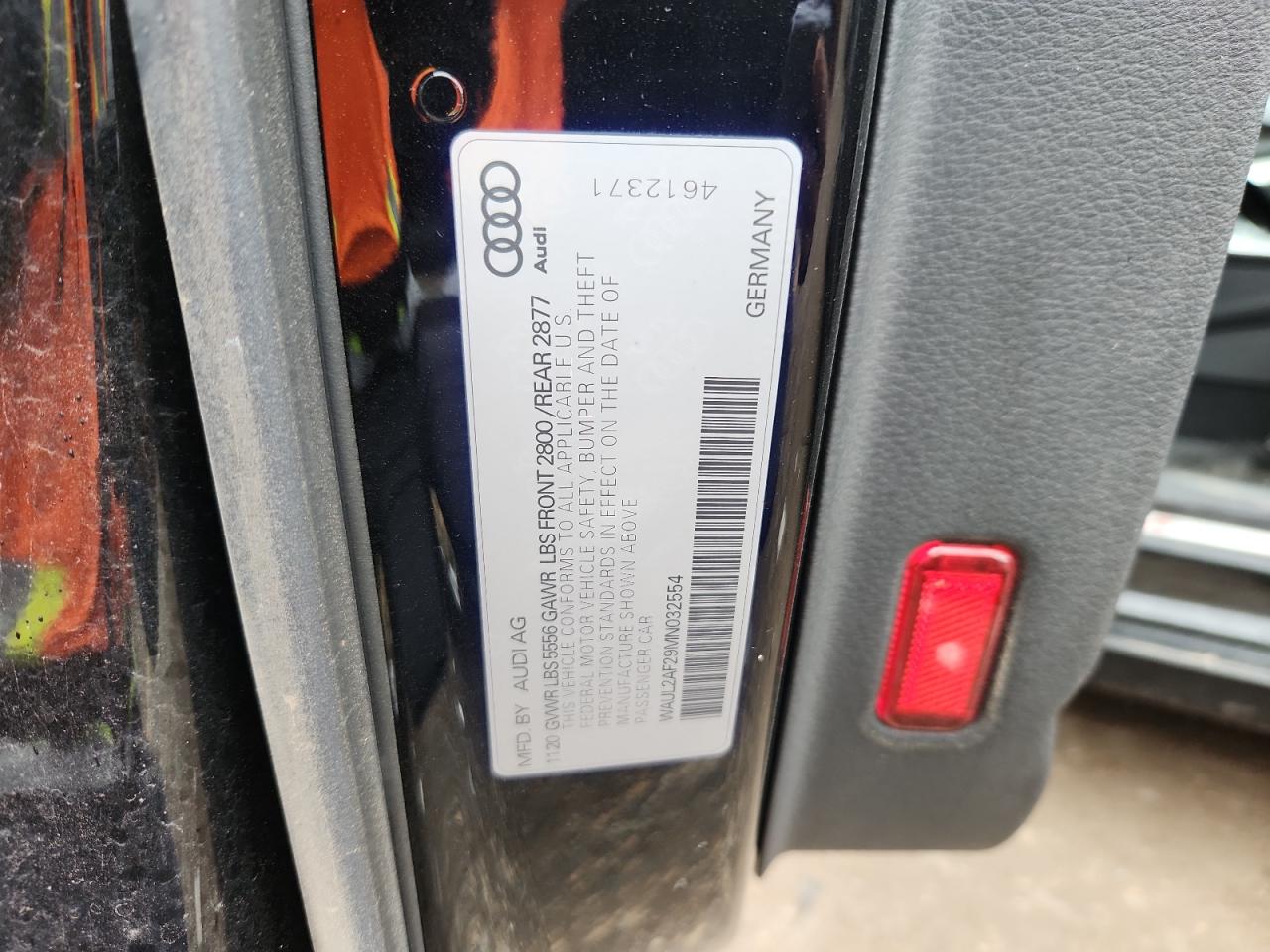 2021 Audi A6 Premium Plus VIN: WAUL2AF29MN032554 Lot: 89671945