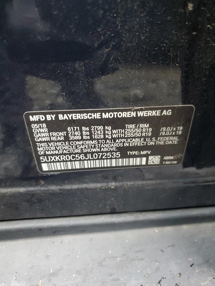 2018 BMW X5 xDrive35I VIN: 5UXKR0C56JL072535 Lot: 84231915