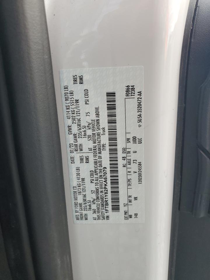 2023 Ford Transit T-250 VIN: 1FTBR1Y82PKA67079 Lot: 85203865