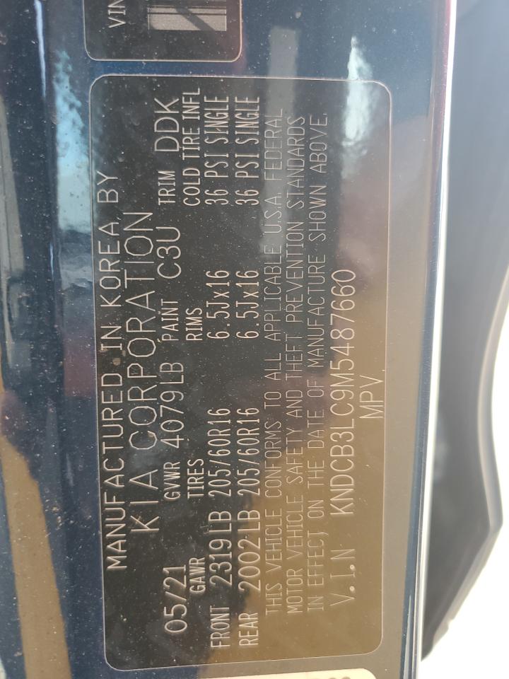 2021 Kia Niro Lx VIN: KNDCB3LC9M5487660 Lot: 82539595