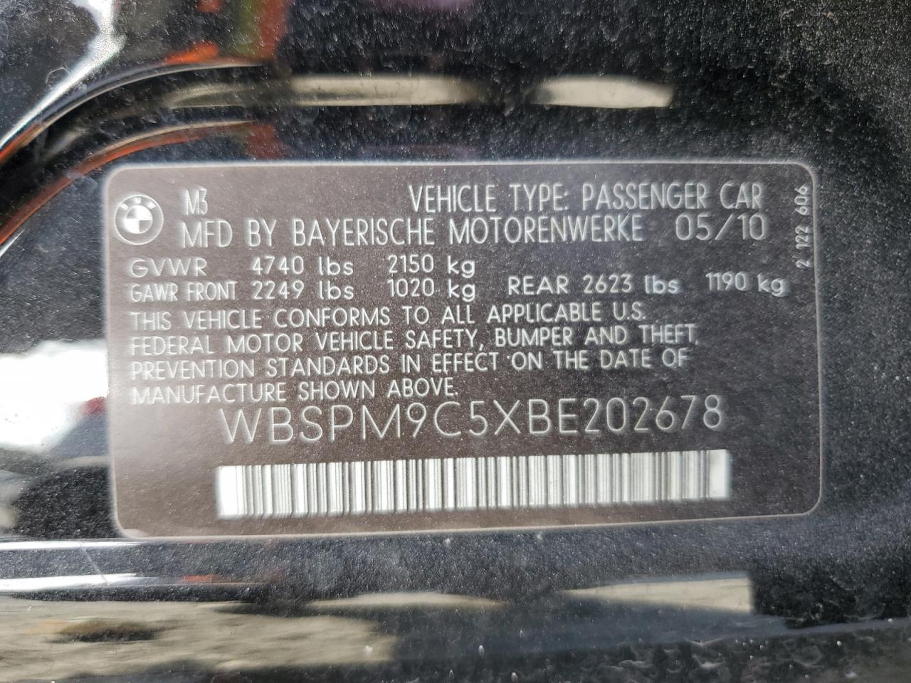 Фото: WBSPM9C5XBE202678