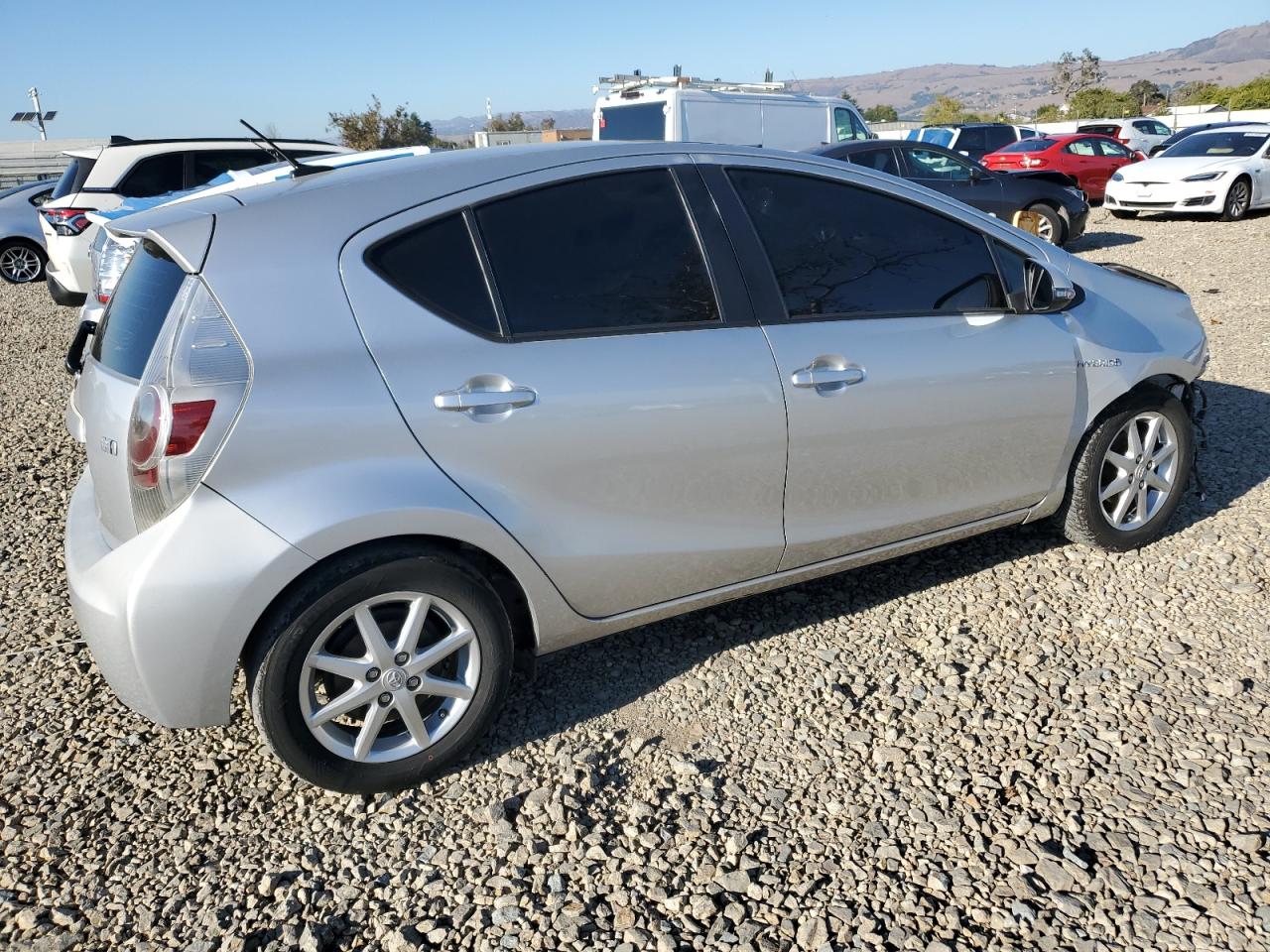 2013 Toyota Prius C grey hatchback hybrid JTDKDTB39D1043614 photo #4