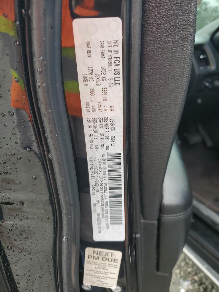 2016 Dodge Durango Limited VIN: 1C4RDJDG1GC455862 Lot: 84909485