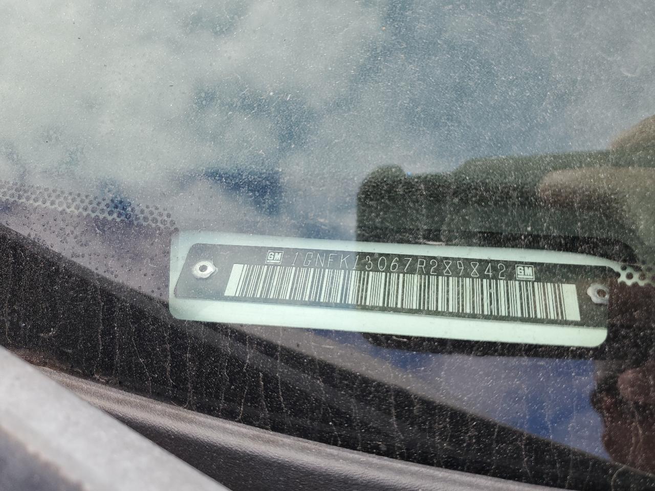 2007 Chevrolet Tahoe K1500 VIN: 1GNFK13067R289842 Lot: 86626425