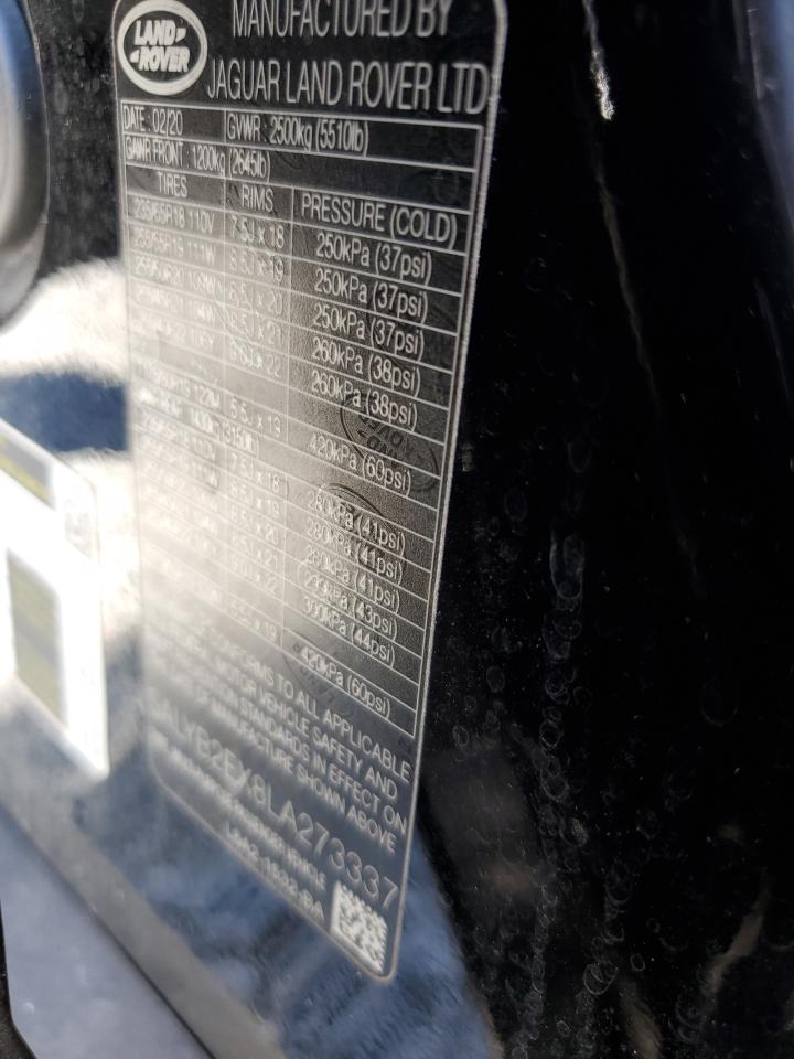 2020 Land Rover Range Rover Velar S VIN: SALYB2EX8LA273337 Lot: 82562265