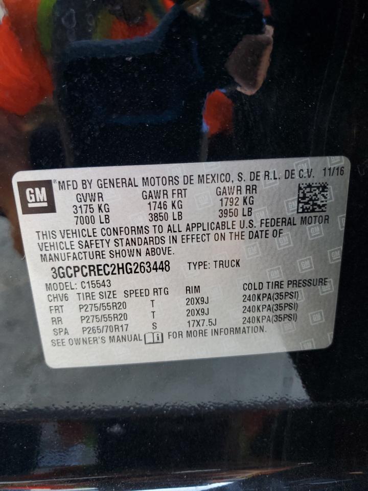 2017 Chevrolet Silverado C1500 Lt VIN: 3GCPCREC2HG263448 Lot: 82446775