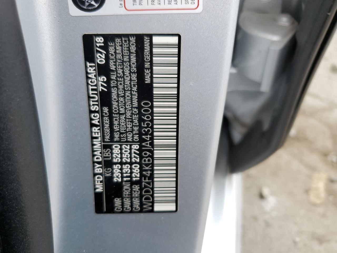 2018 Mercedes-Benz E 300 4Matic VIN: WDDZF4KB9JA435600 Lot: 86801835