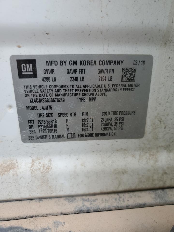 2018 Buick Encore Preferred VIN: KL4CJASB8JB678249 Lot: 87101205