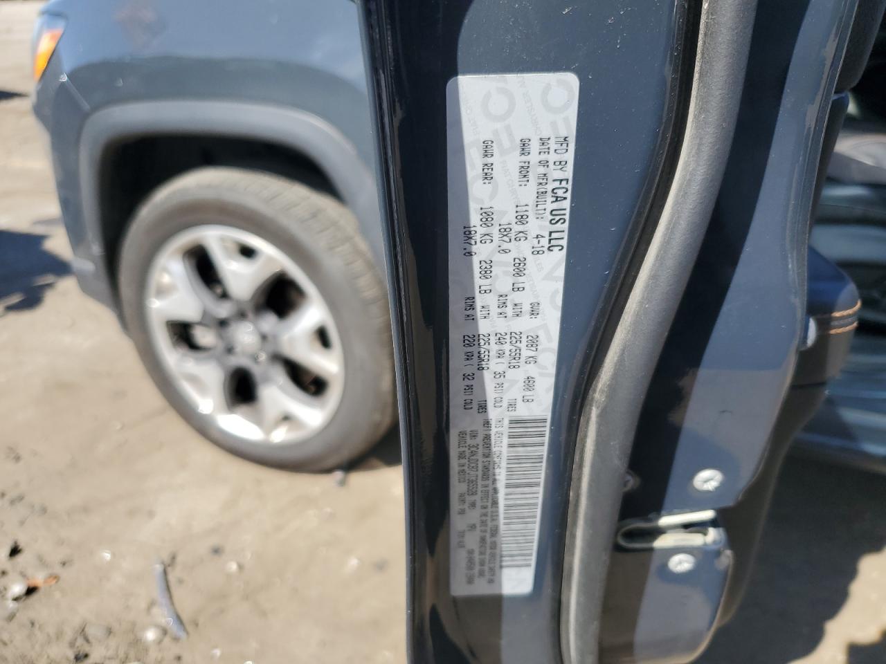 2018 Jeep Compass Limited VIN: 3C4NJDCB7JT365528 Lot: 85154275