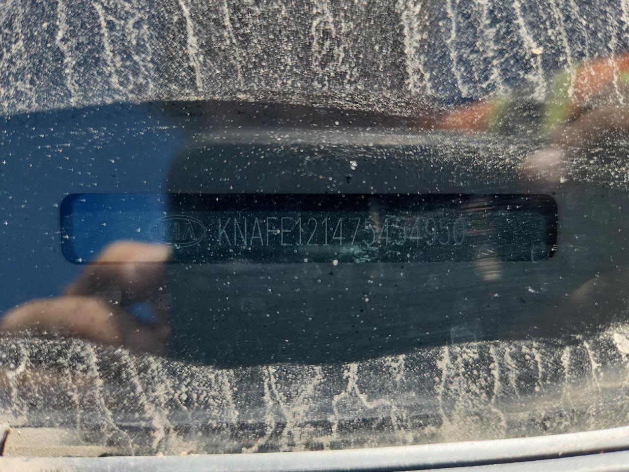 2007 Kia Spectra Ex VIN: KNAFE121475454950 Lot: 89897625